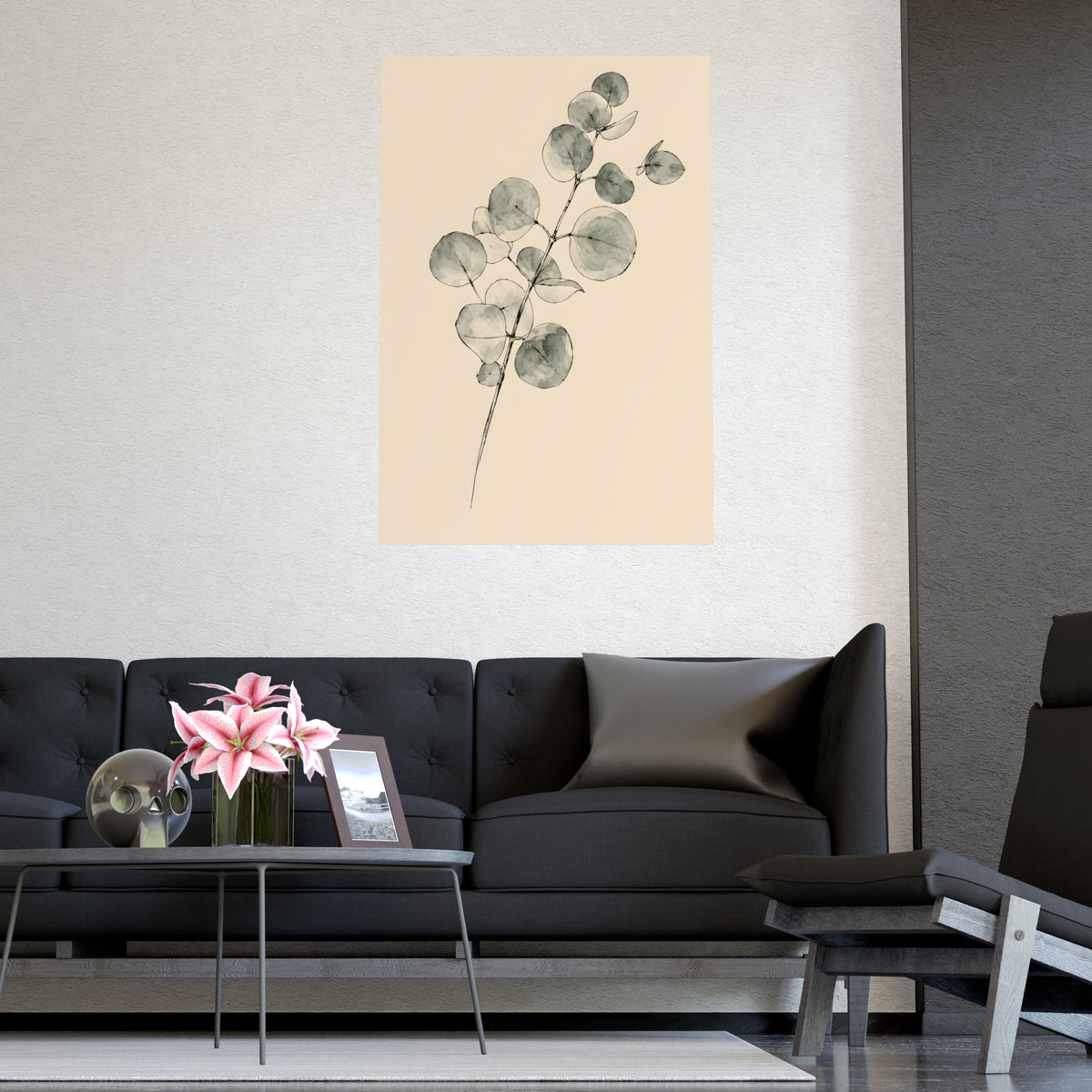 Eucalyptus — eucalyptus, shown framed on a wall