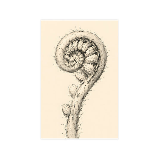 Fern, Still Curled — fern, still curled, 11x17 in print