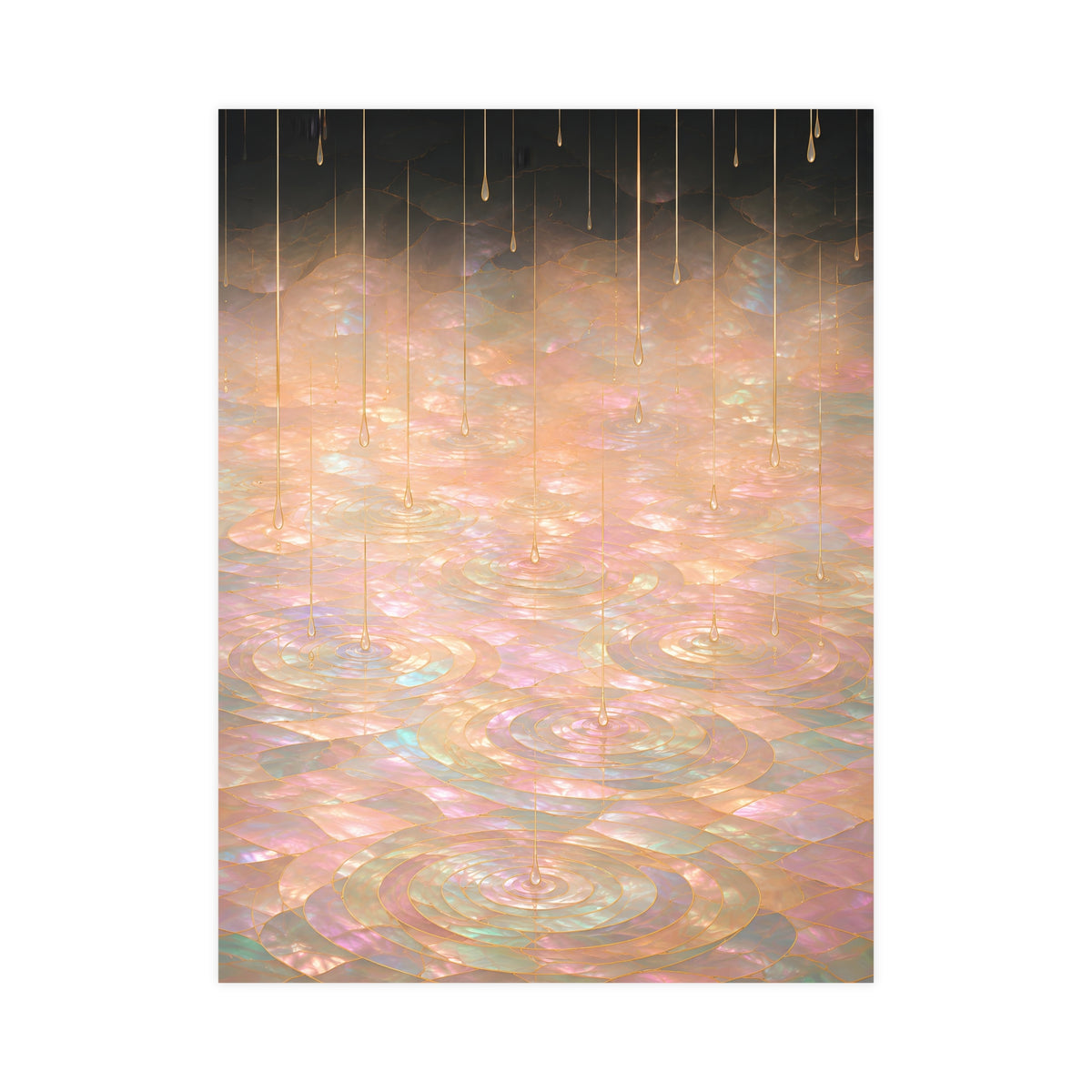 Rain on Still Water — rain on still water, 18x24 in print