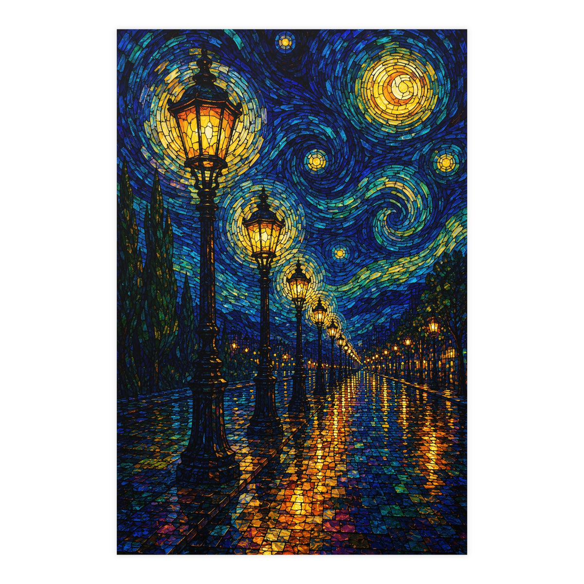Avenue of Lamps — avenue of lamps, 24x36 in print