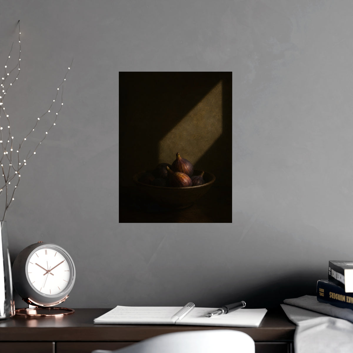 A Slit of Light — a slit of light, shown framed on a wall
