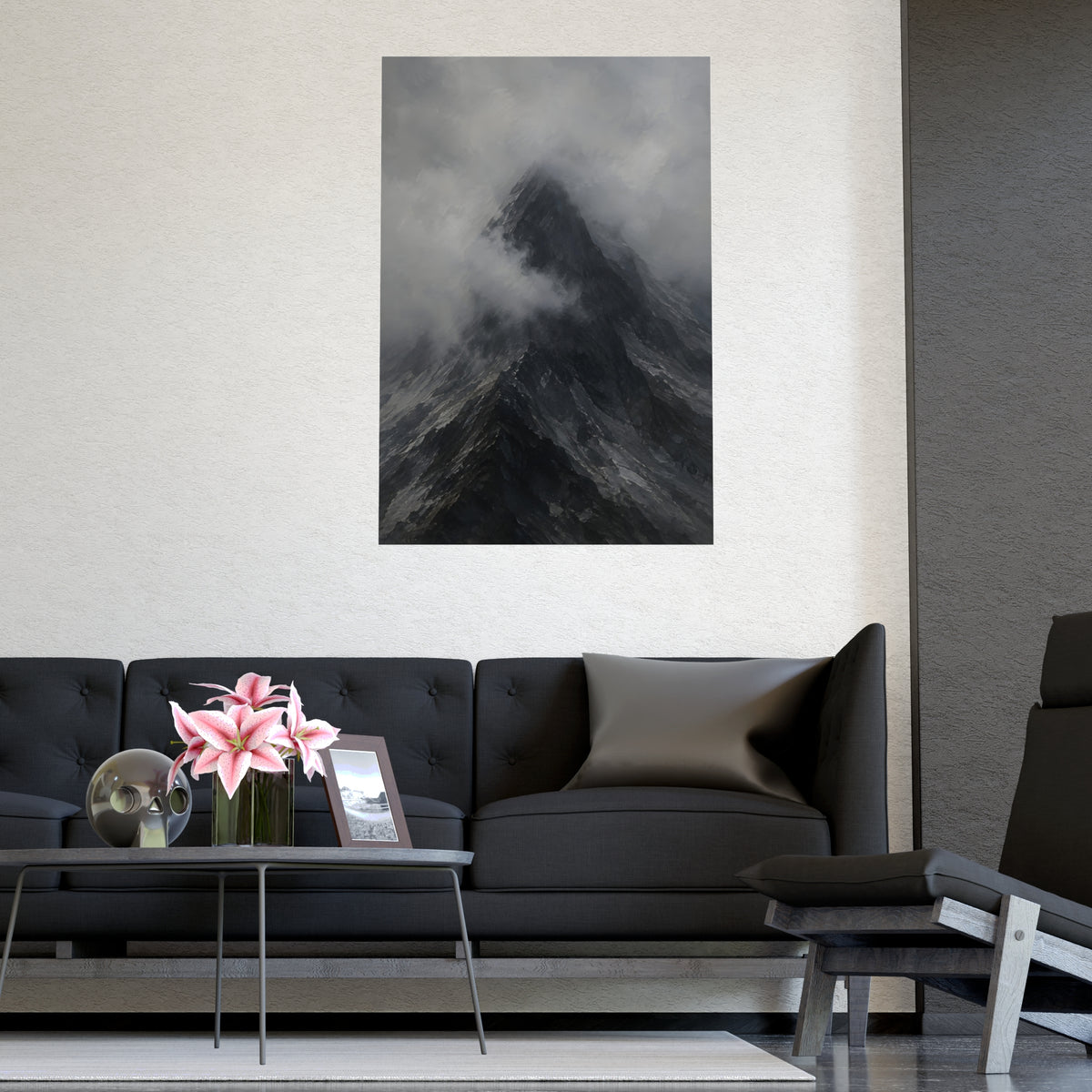 Peak in Cloud — peak in cloud, shown framed on a wall