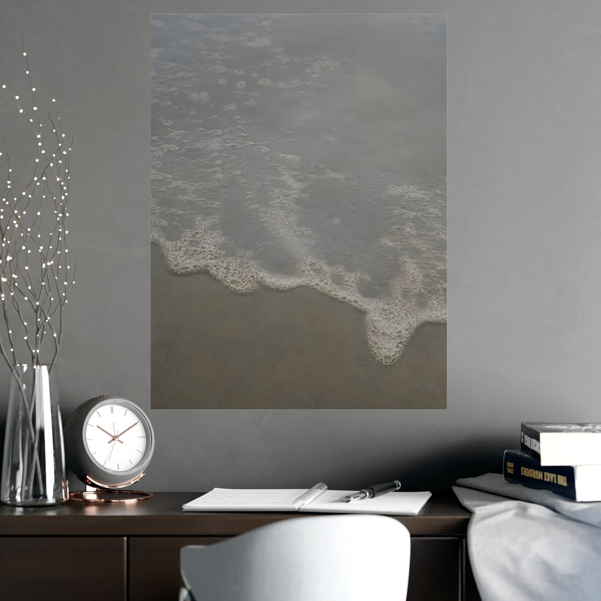 Foam, Close — foam, close, shown framed on a wall