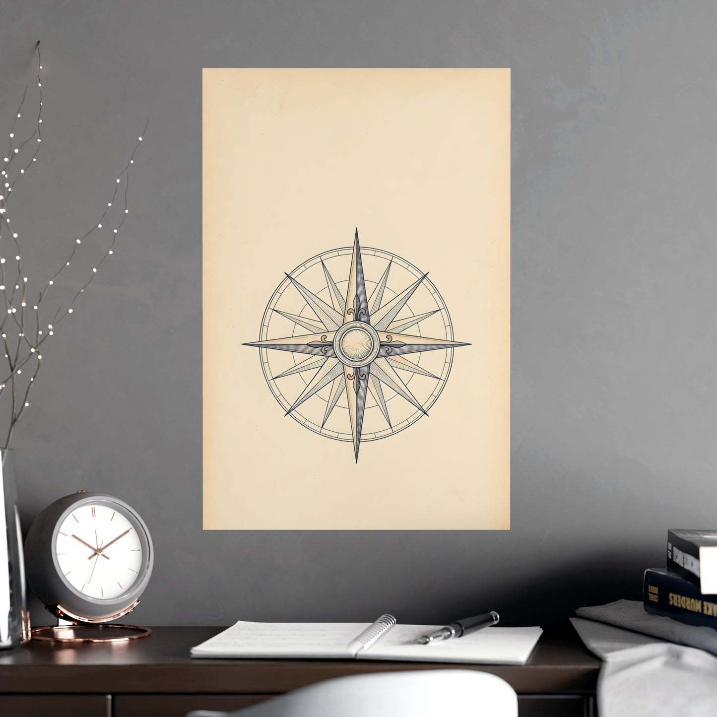Compass Rose | Antique Chart Print | Wall Art