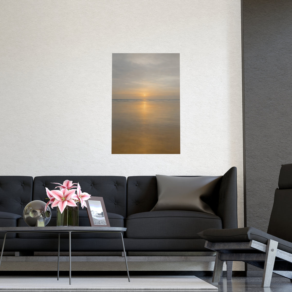 Wet Sand — wet sand, shown framed on a wall