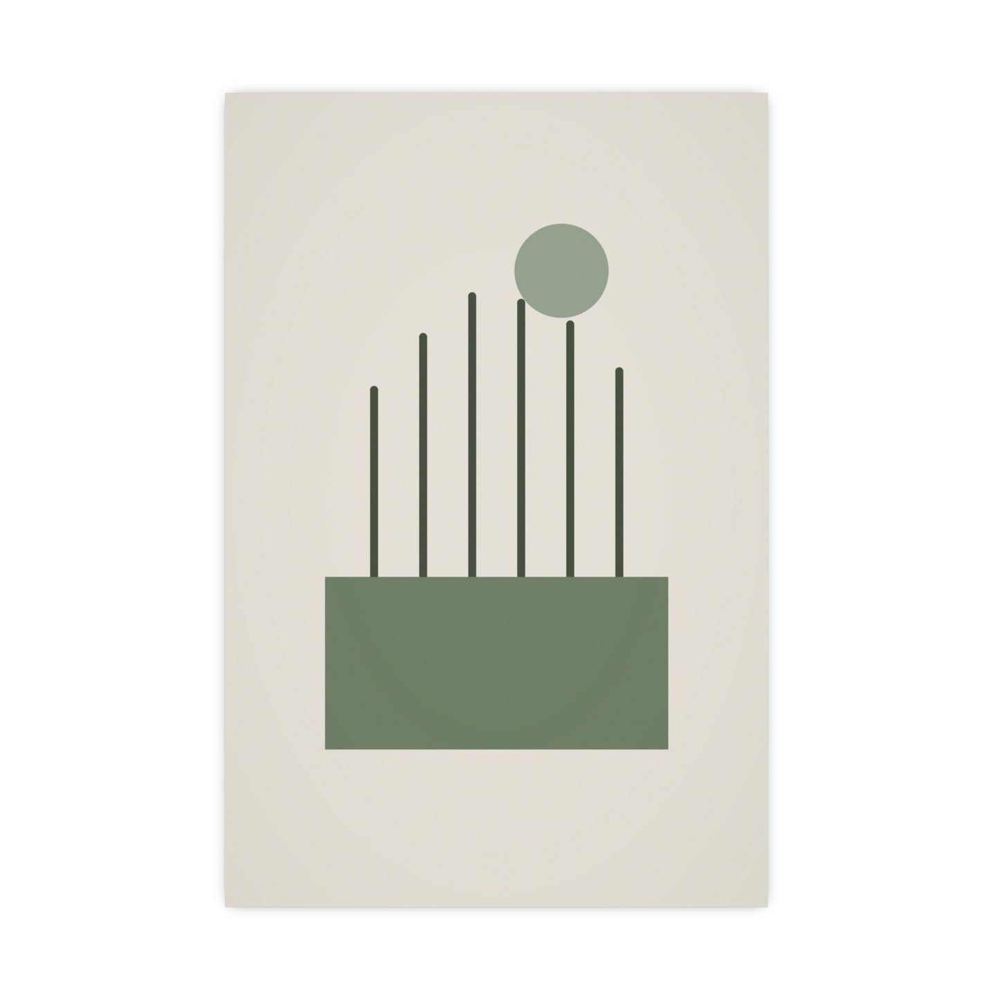 Sage Neutral Lines Boho Wall Art | Living Room Print