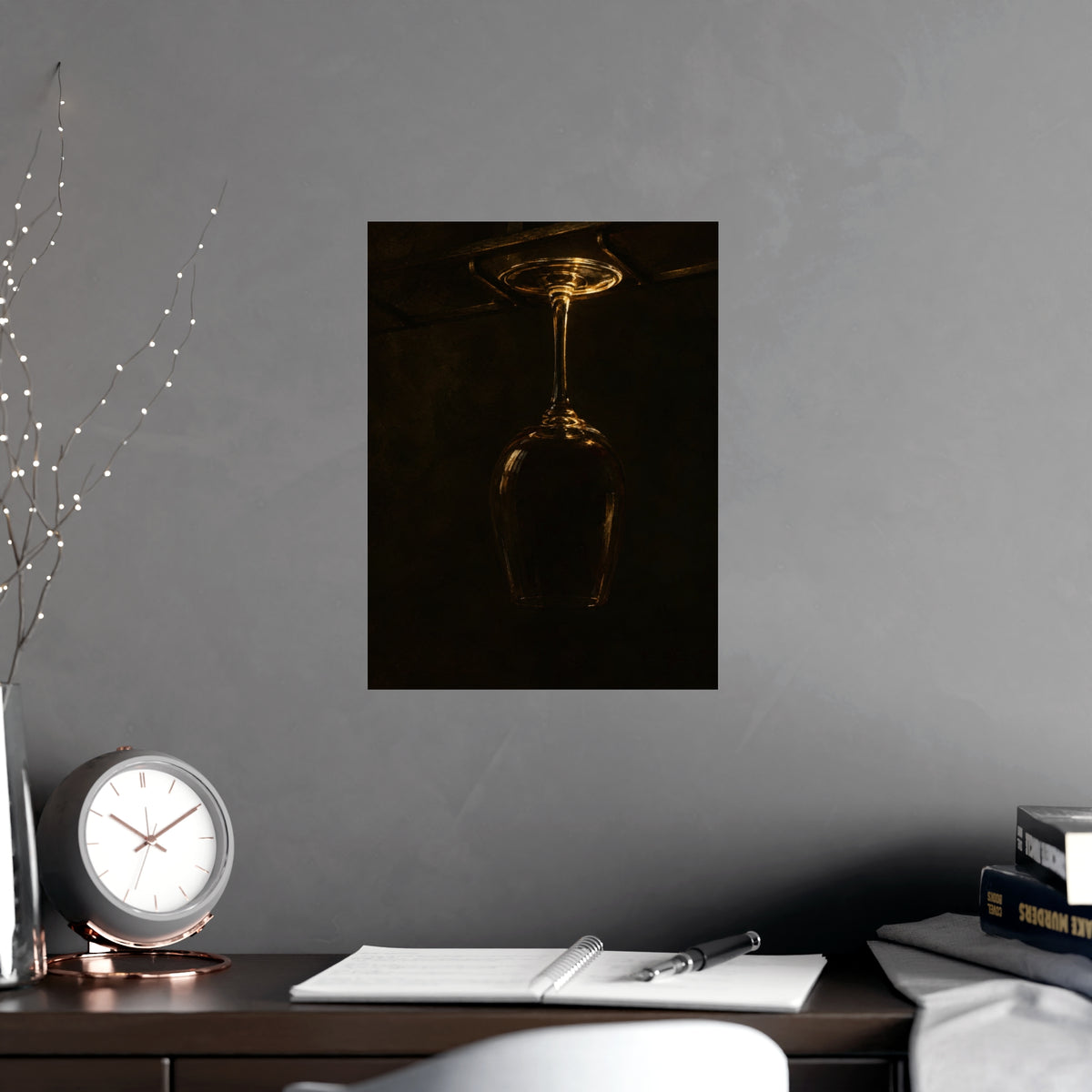 Upside Down — upside down, shown framed on a wall
