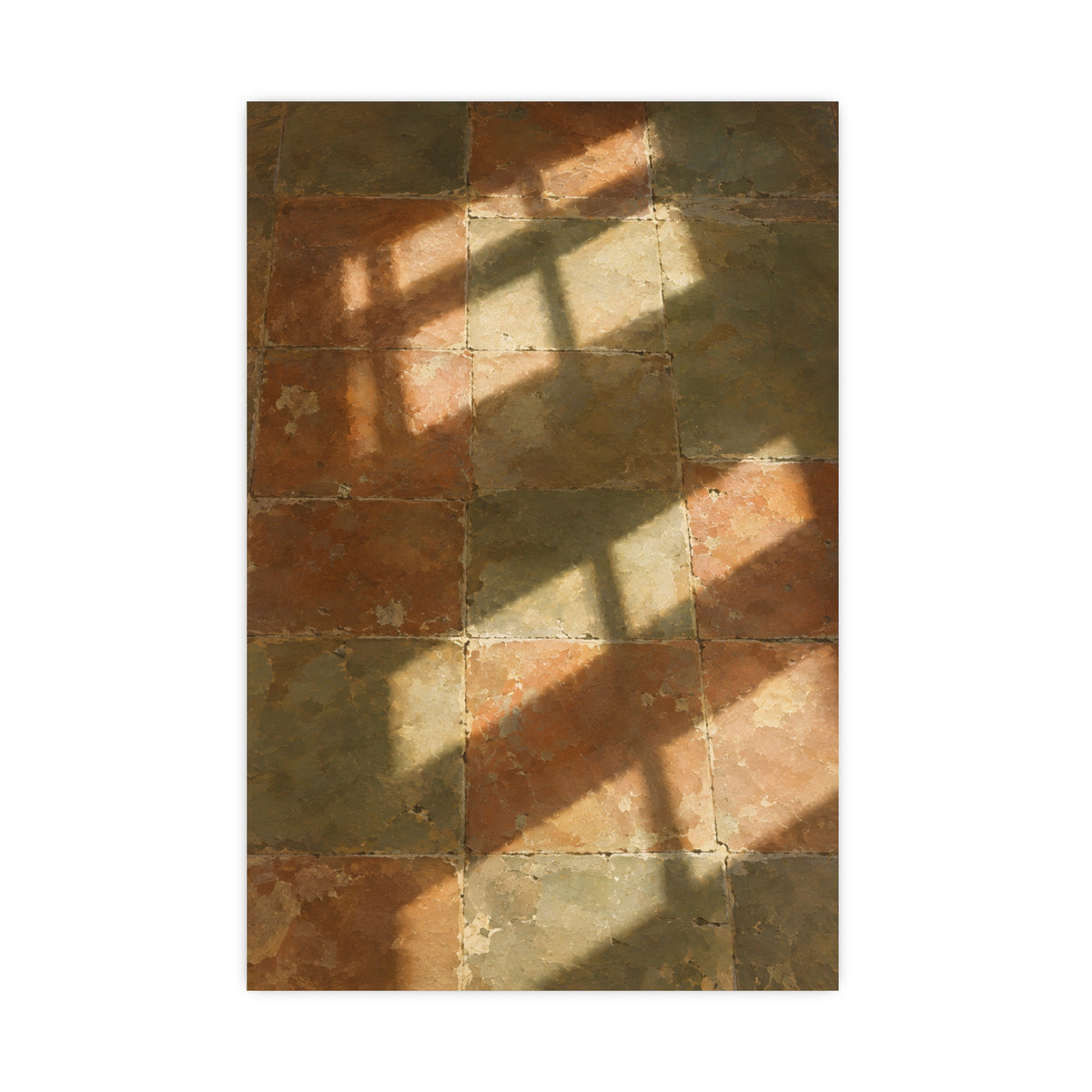 Light on the Tiles — light on the tiles, shown framed on a wall