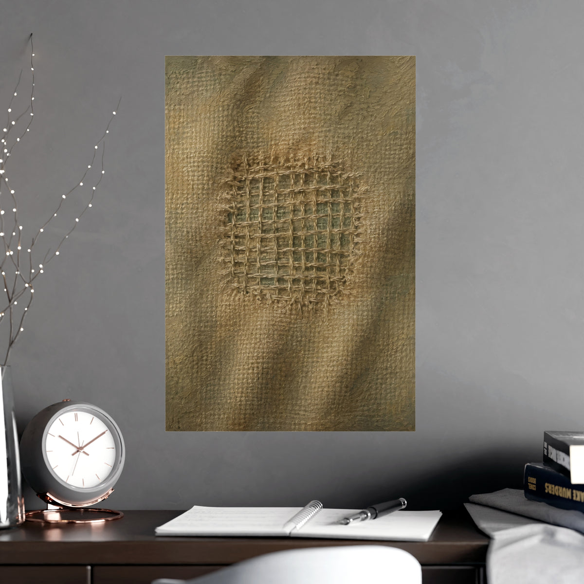 The Mend — the mend, shown framed on a wall