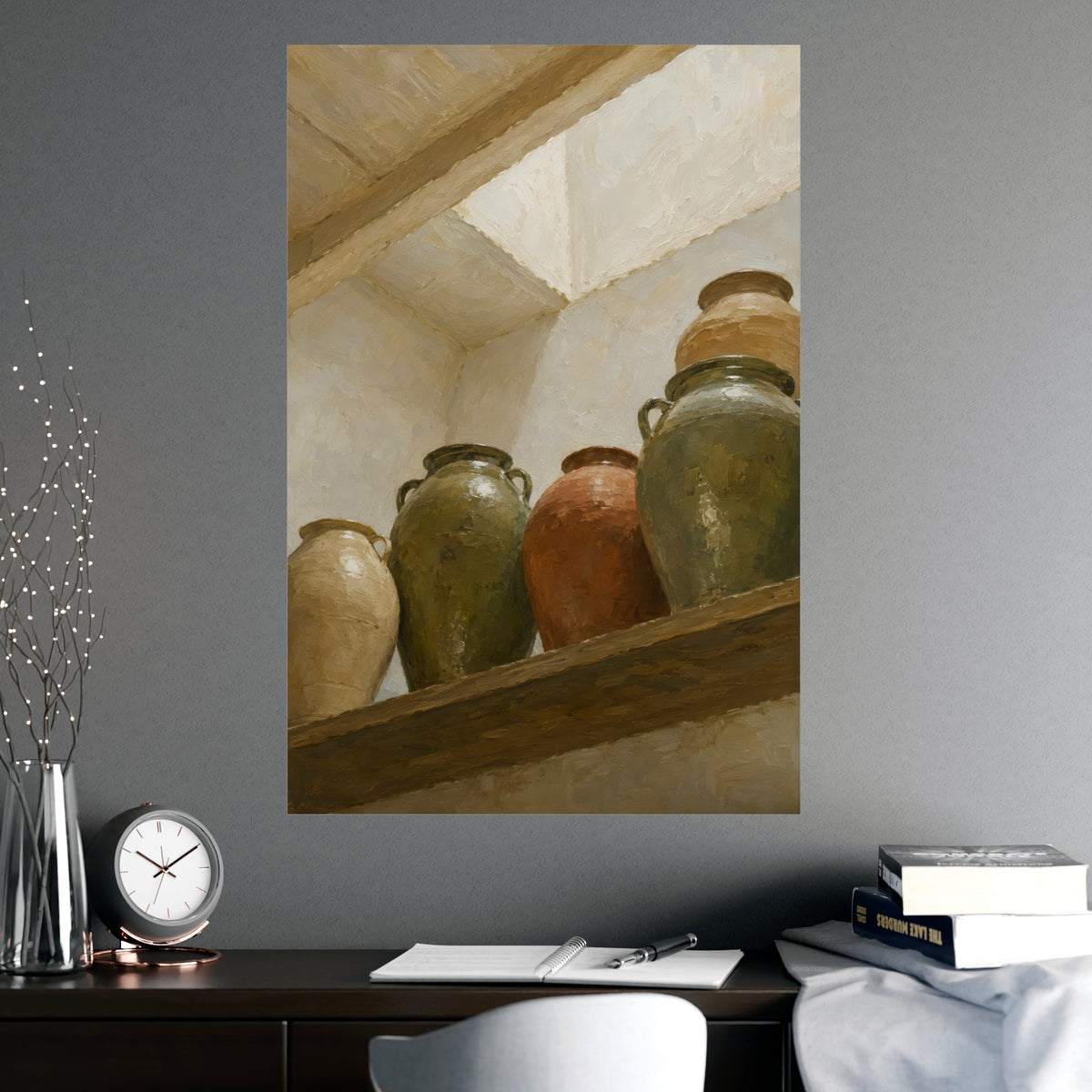 The Shelf from Below — the shelf from below, shown framed on a wall