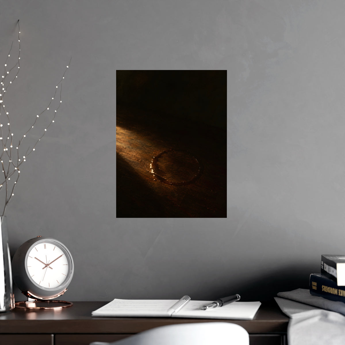 The Ring It Left — the ring it left, shown framed on a wall