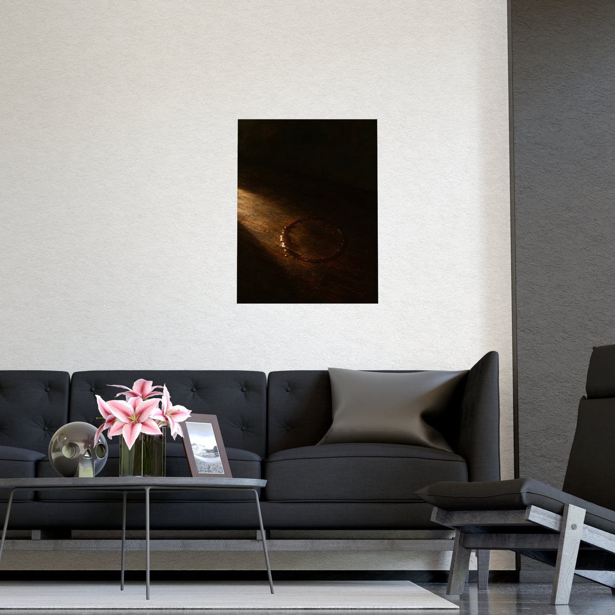 The Ring It Left — the ring it left, shown framed on a wall