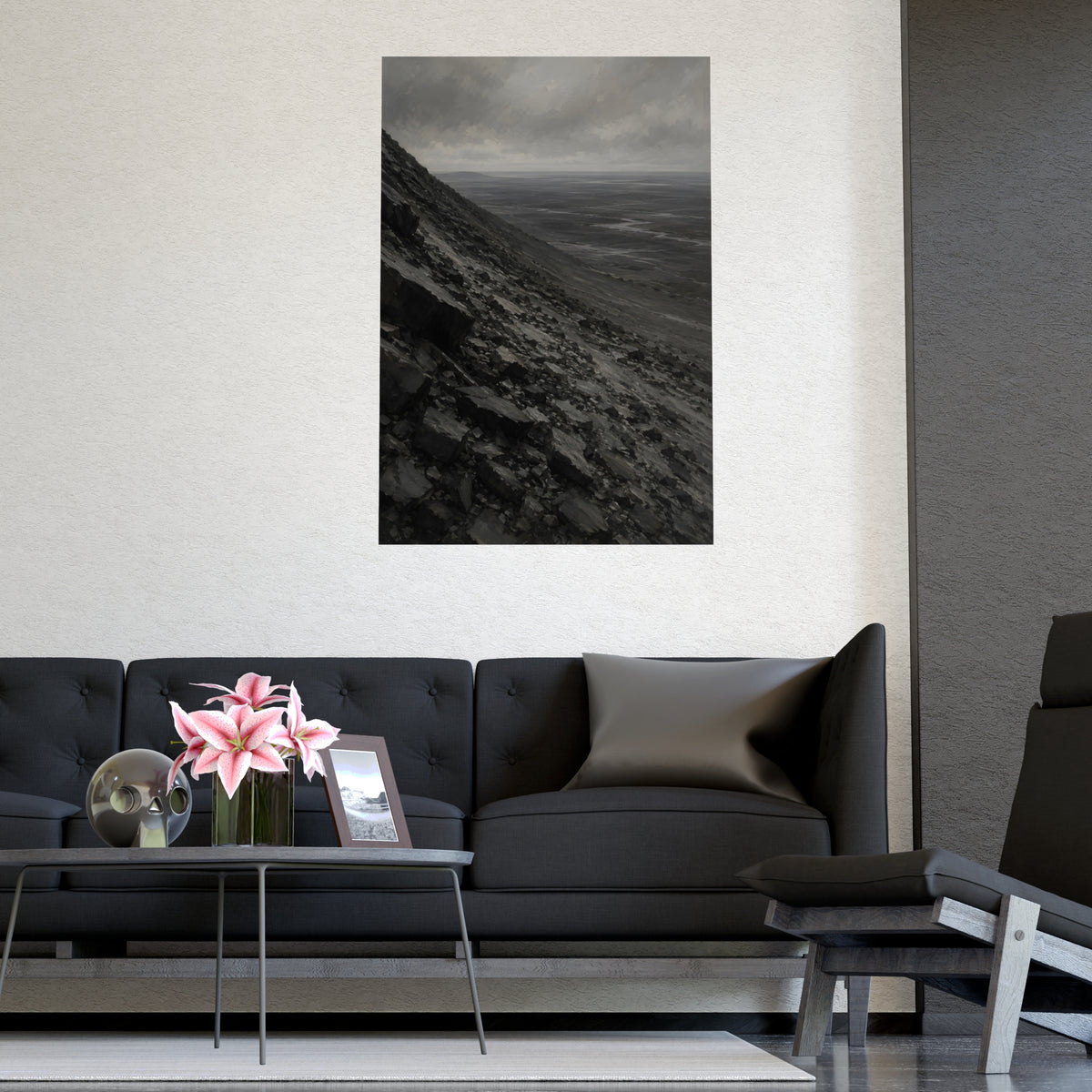 Scree Slope — scree slope, shown framed on a wall