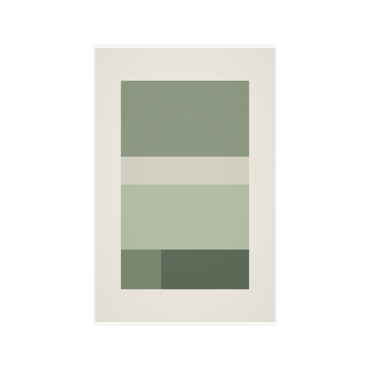 Sage Neutral Blocks Boho Wall Art — blocks in a sage neutral palette, 11x17 in print