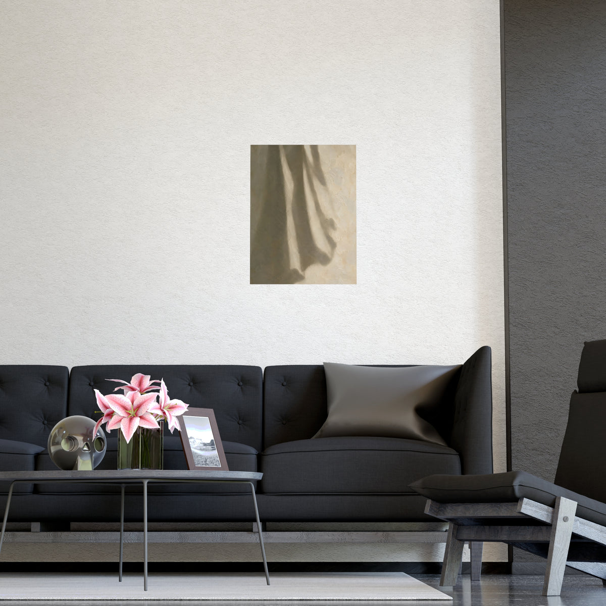 The Shadow of the Cloth — the shadow of the cloth, shown framed on a wall