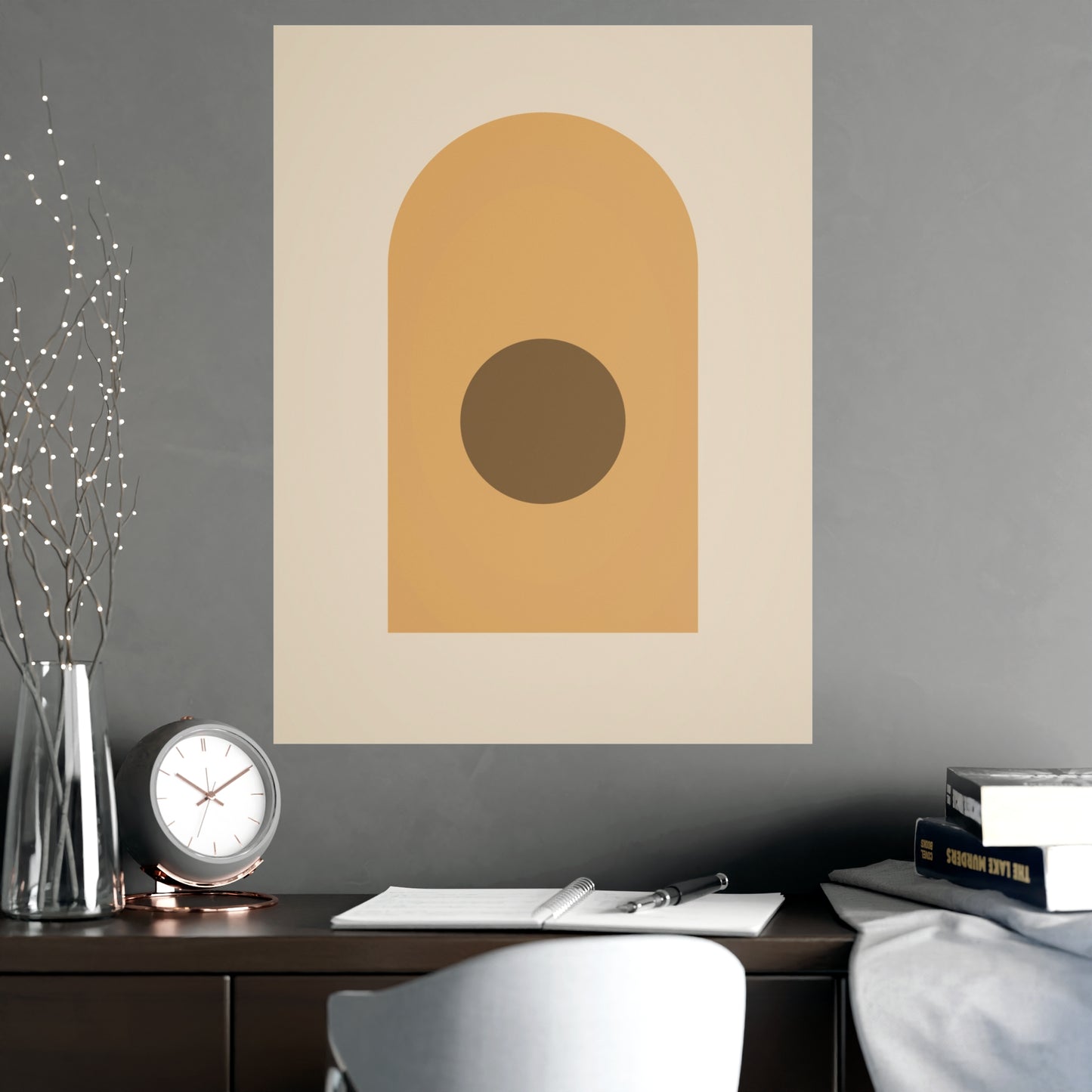 Muted 70s Arch Retro Wall Art | Living Room Print