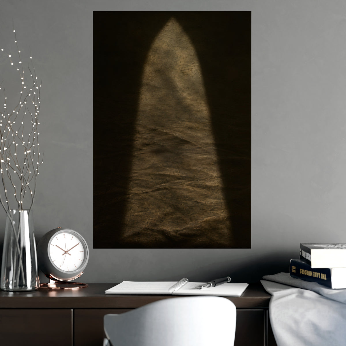Arched Shadow — arched shadow, shown framed on a wall