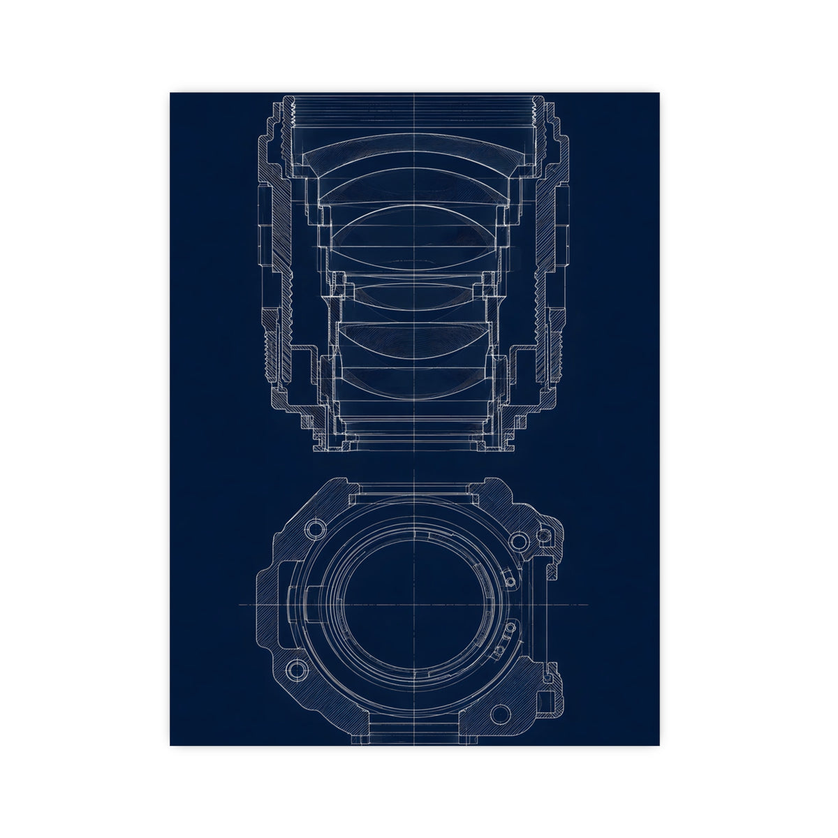 Lens and Mount — lens and mount, 12x16 in print