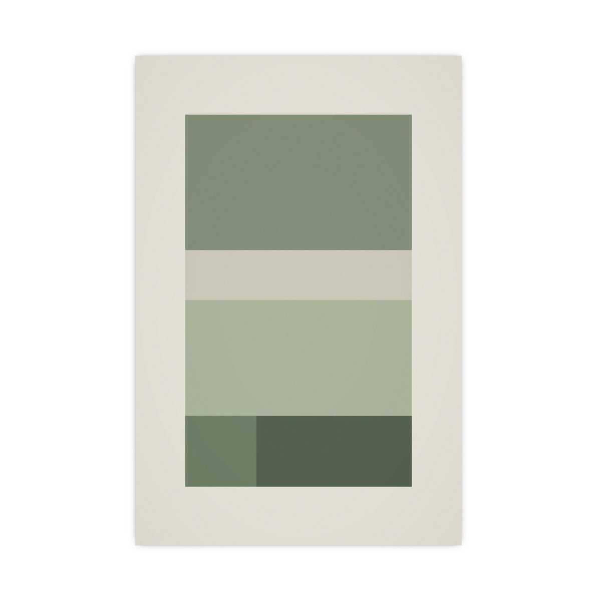 Sage Neutral Blocks Boho Wall Art — blocks in a sage neutral palette, 16x24 in print