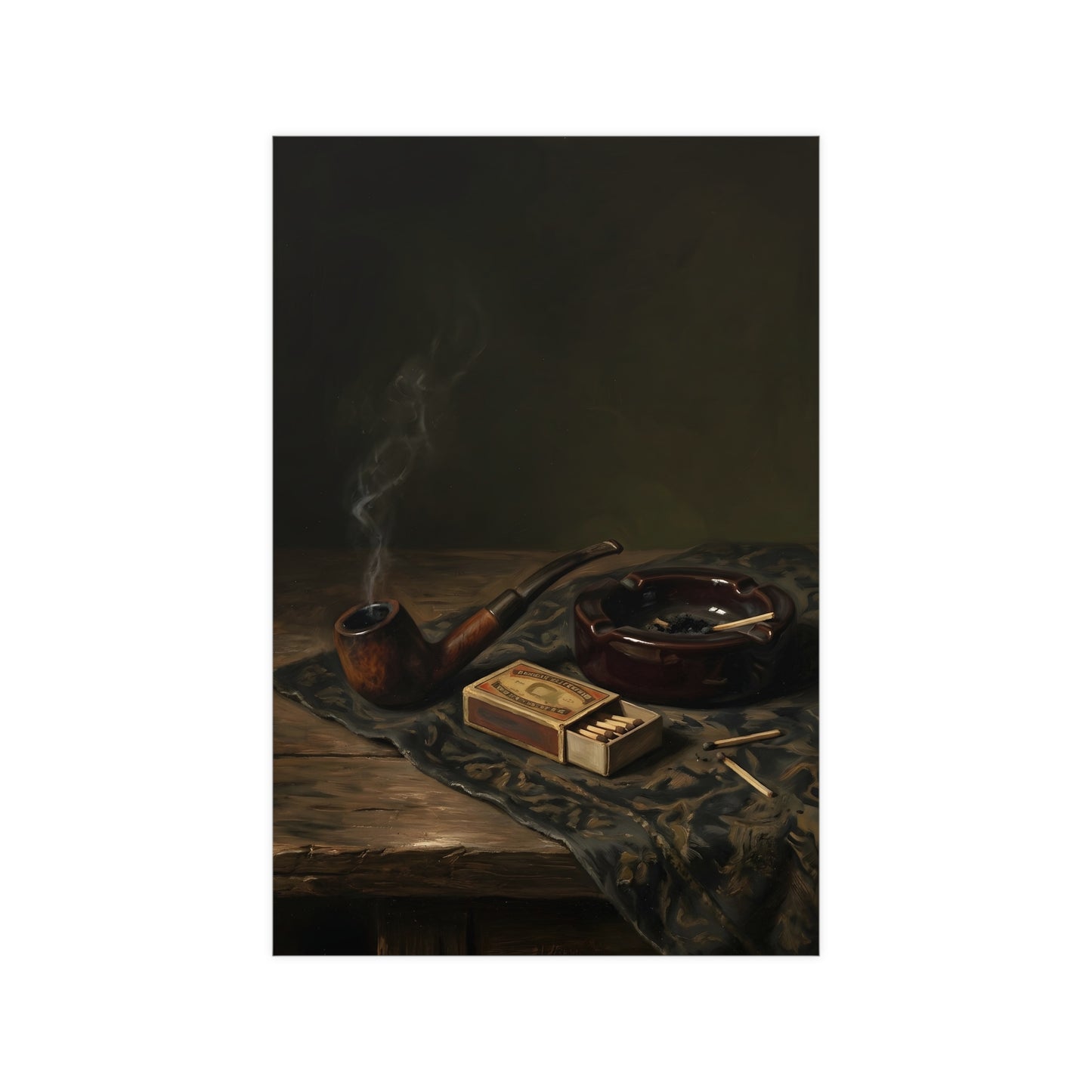 Pipe and Matches — pipe and matches, 12x16 in print
