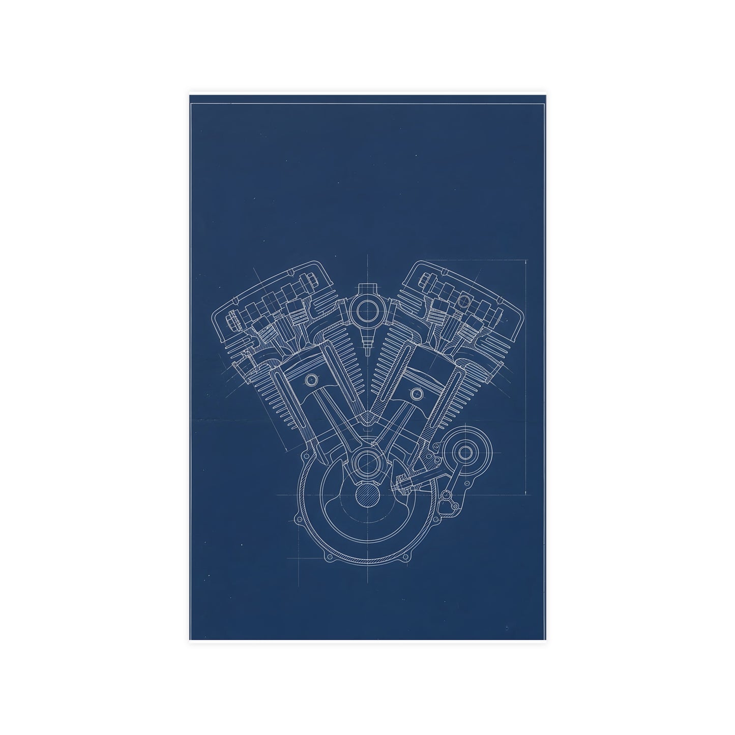 V-Twin Engine — v-twin engine, 11x17 in print