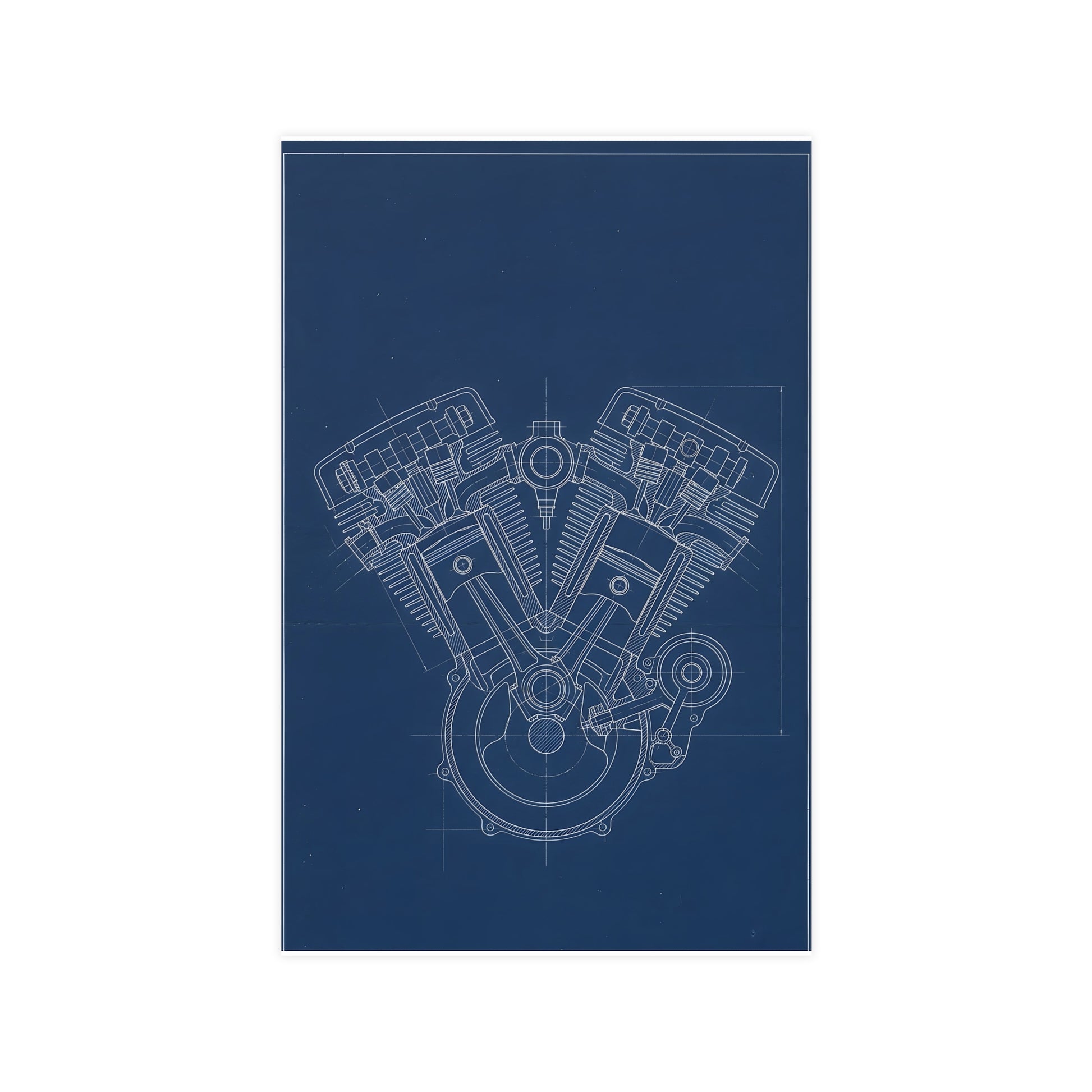 V-Twin Engine — v-twin engine, 11x17 in print