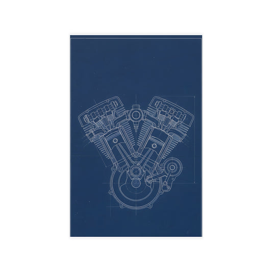 V-Twin Engine — v-twin engine, 11x17 in print