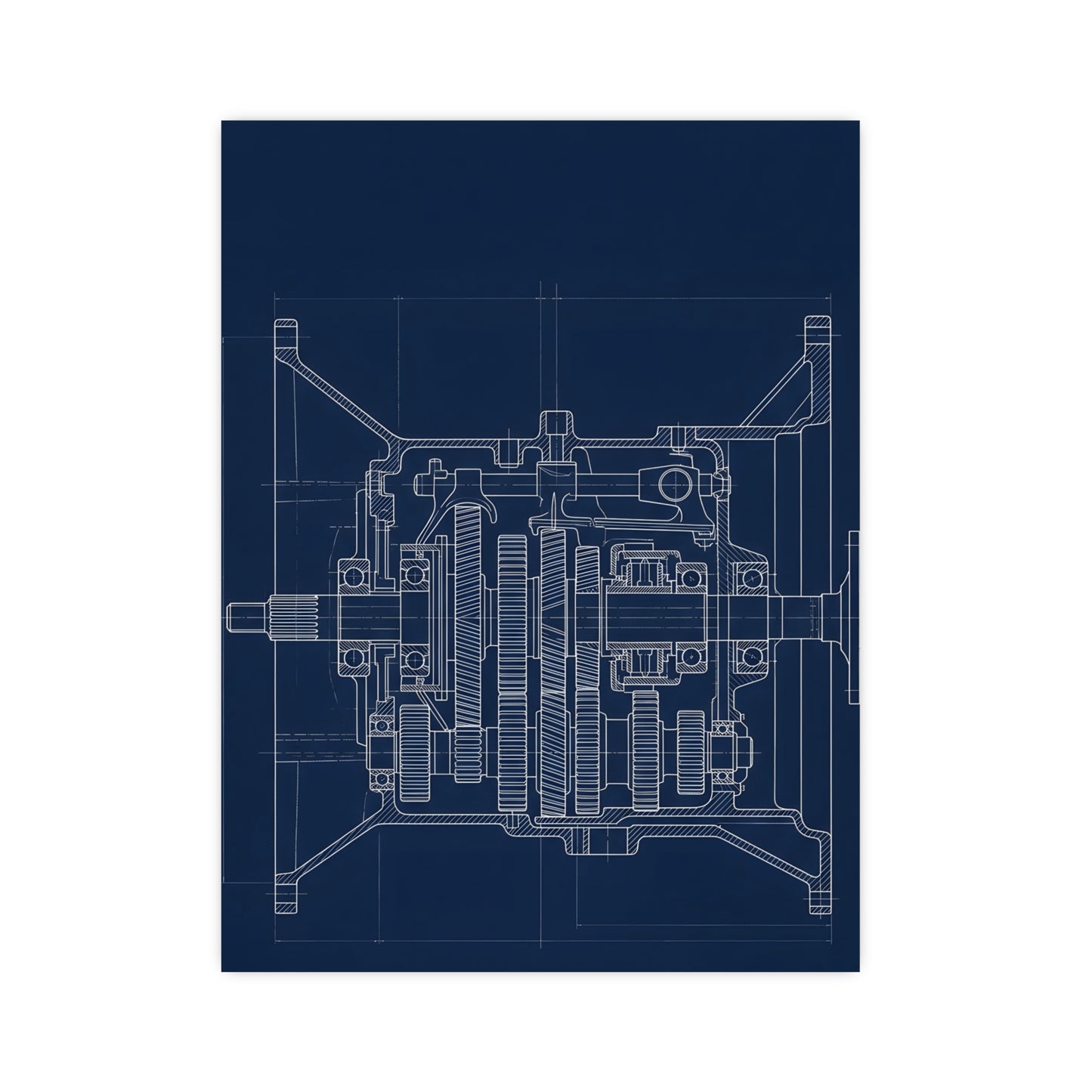 Gearbox, in Cutaway — gearbox, in cutaway, 16x24 in print