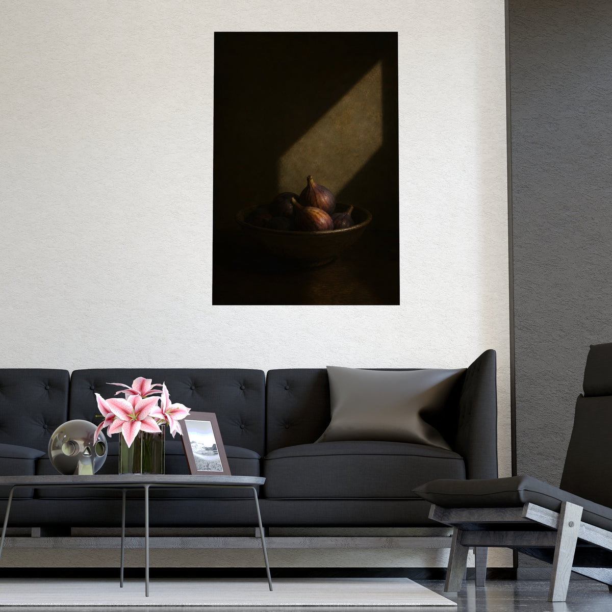 A Slit of Light — a slit of light, shown framed on a wall