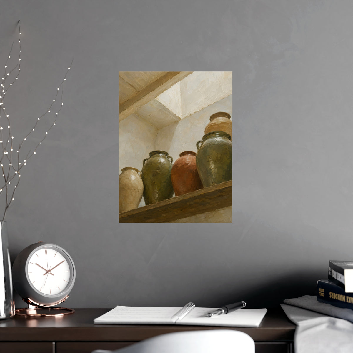 The Shelf from Below — the shelf from below, shown framed on a wall