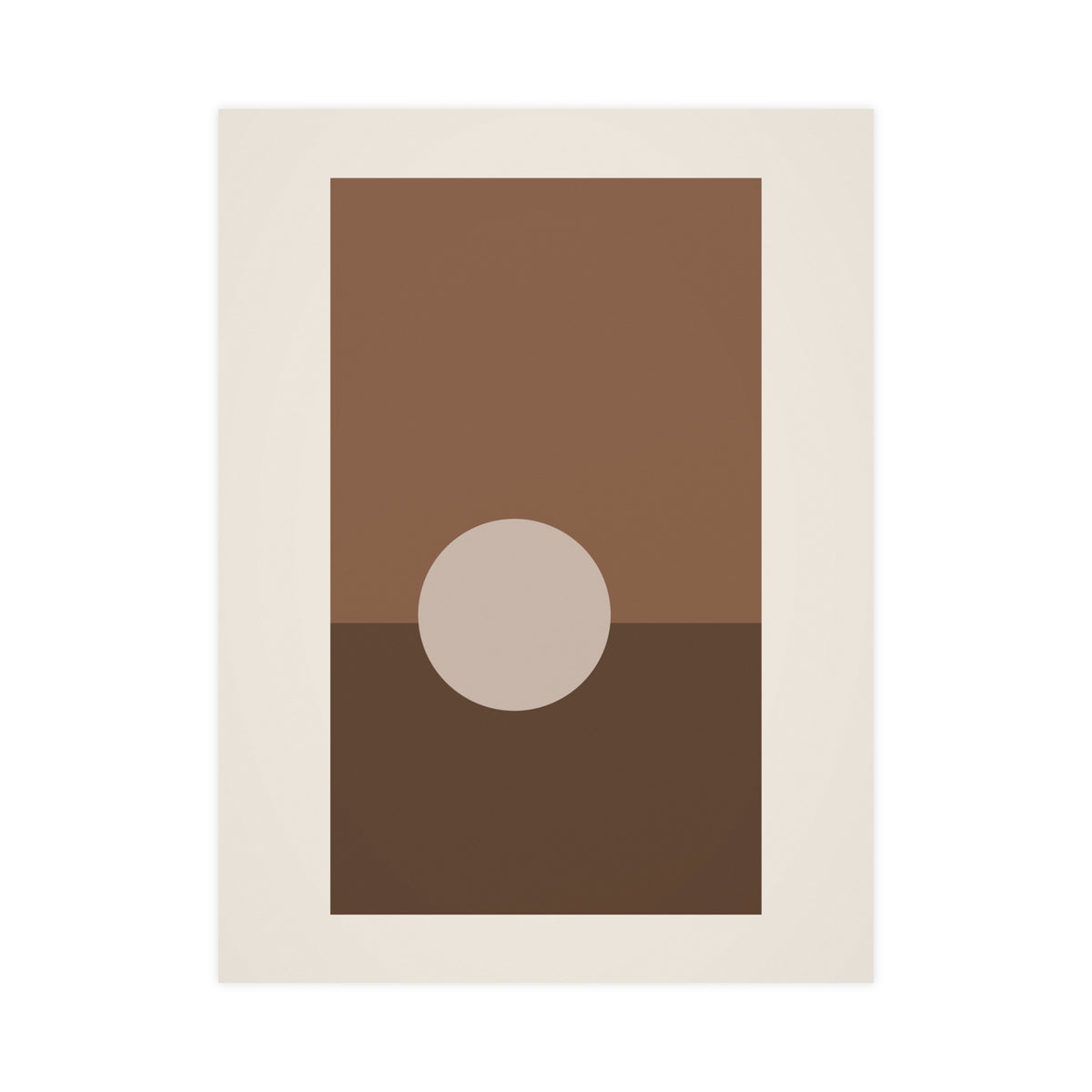 Sand Clay Sun Landscape Wall Art — sun landscape in a sand clay palette, 18x24 in print