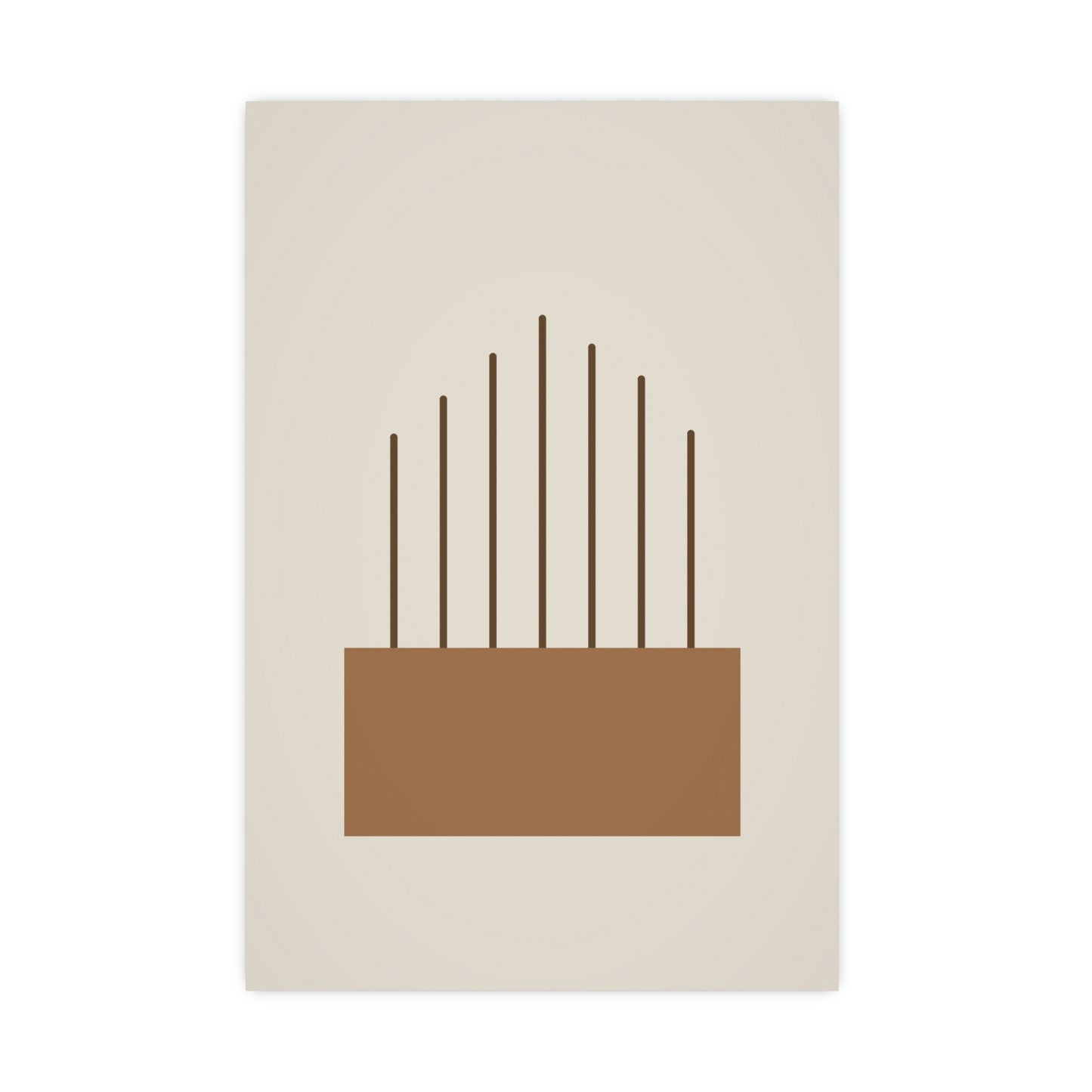 Warm Earth Lines Boho Wall Art | Living Room Print