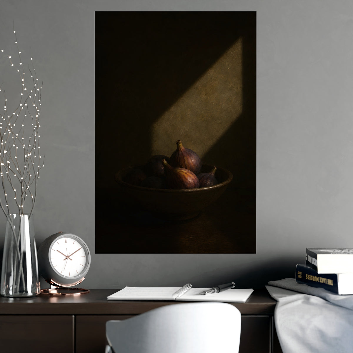 A Slit of Light — a slit of light, shown framed on a wall