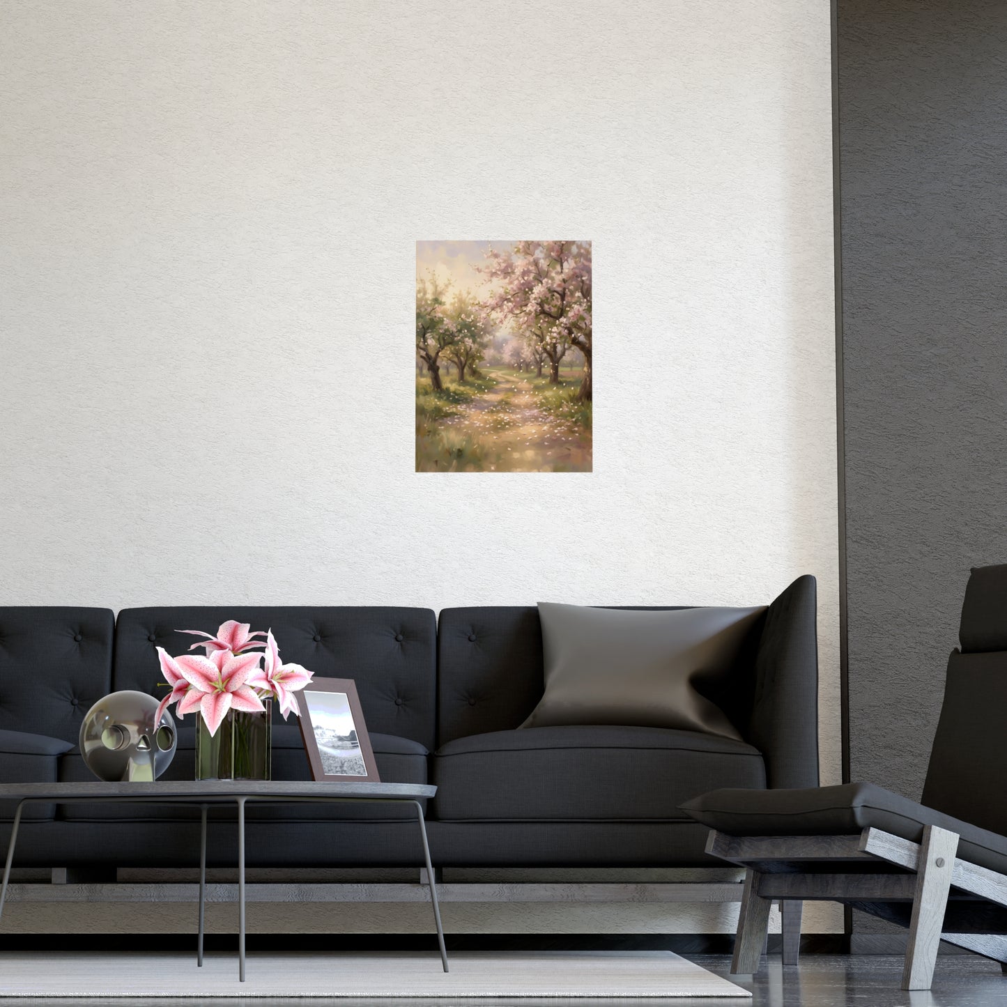 Orchard Path in Spring | Romantic Oil Painting Print | Wall Art