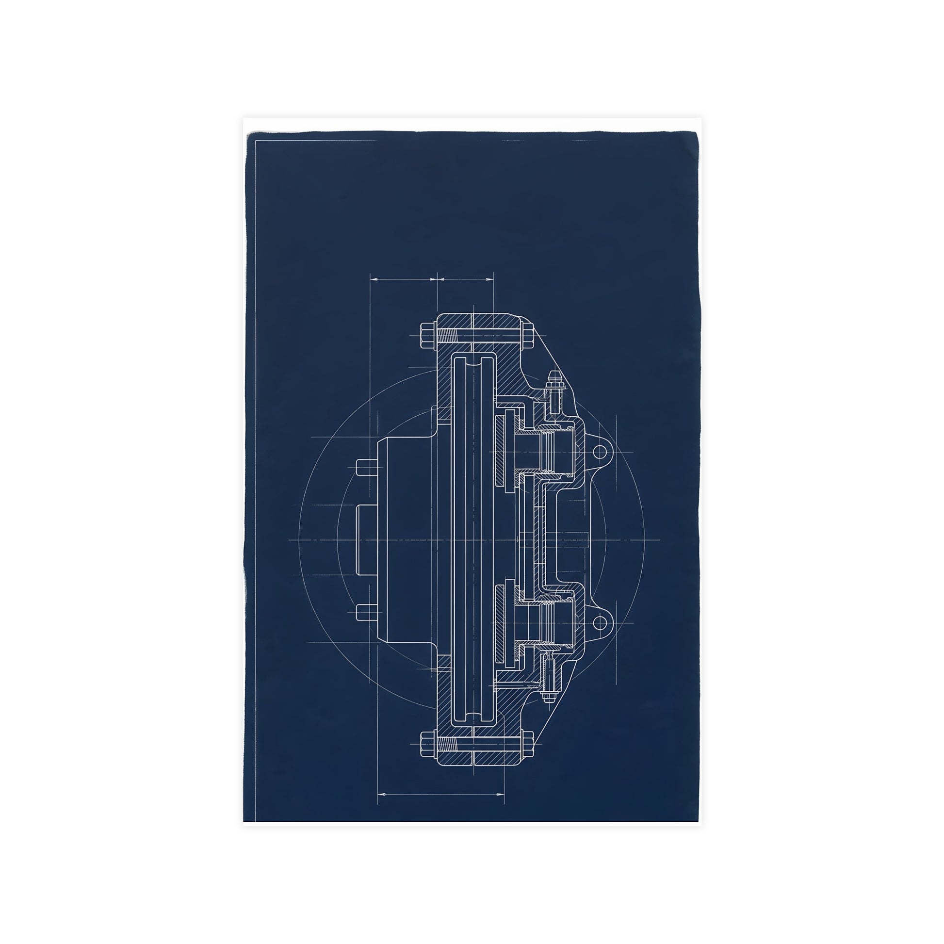 Disc Brake, in Section — disc brake, in section, 11x17 in print