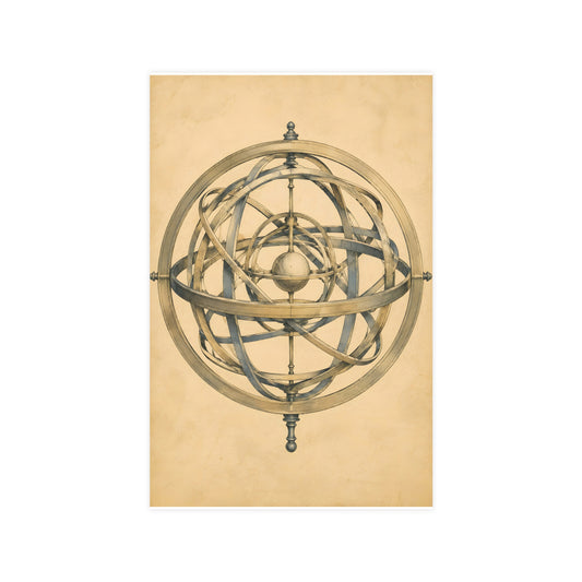 Armillary Sphere — armillary sphere, 11x17 in print