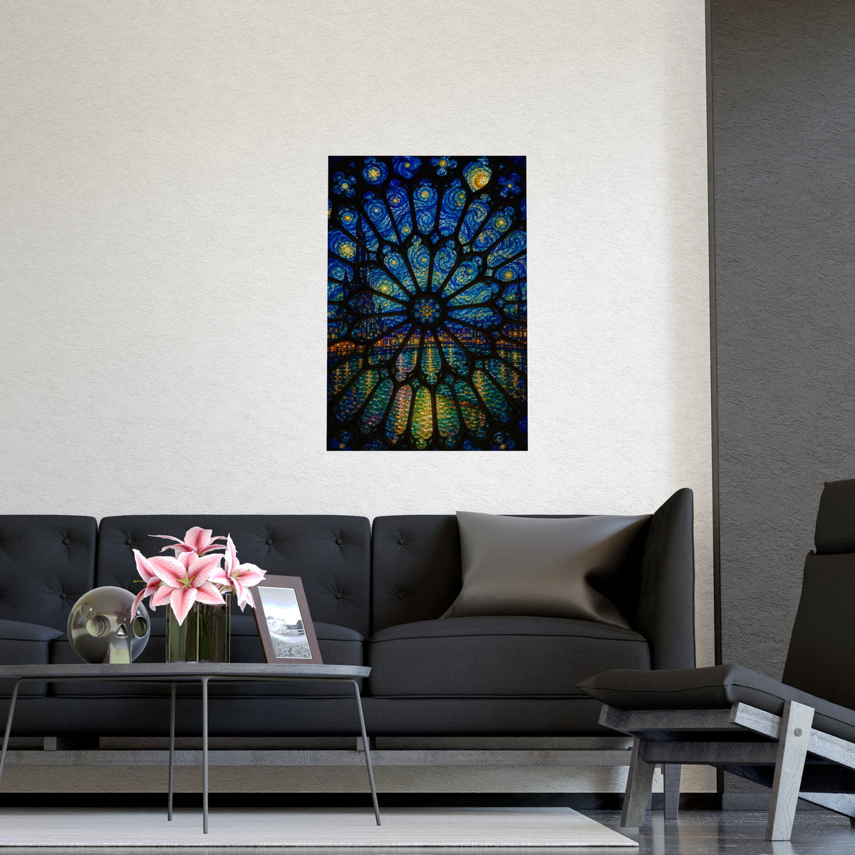 Rose Window — rose window, shown framed on a wall