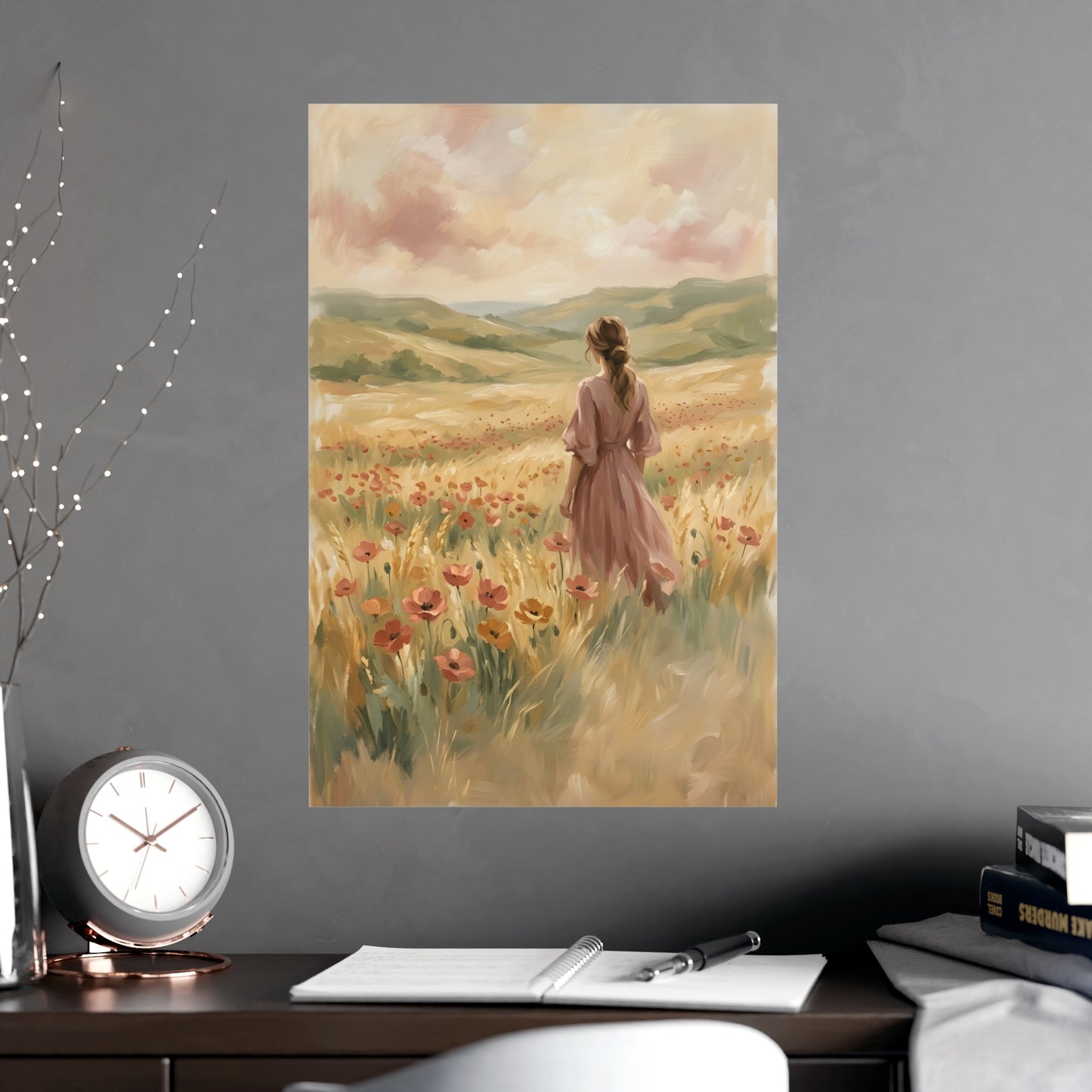 Looking to the Hills | Romantic Oil Painting Print | Wall Art