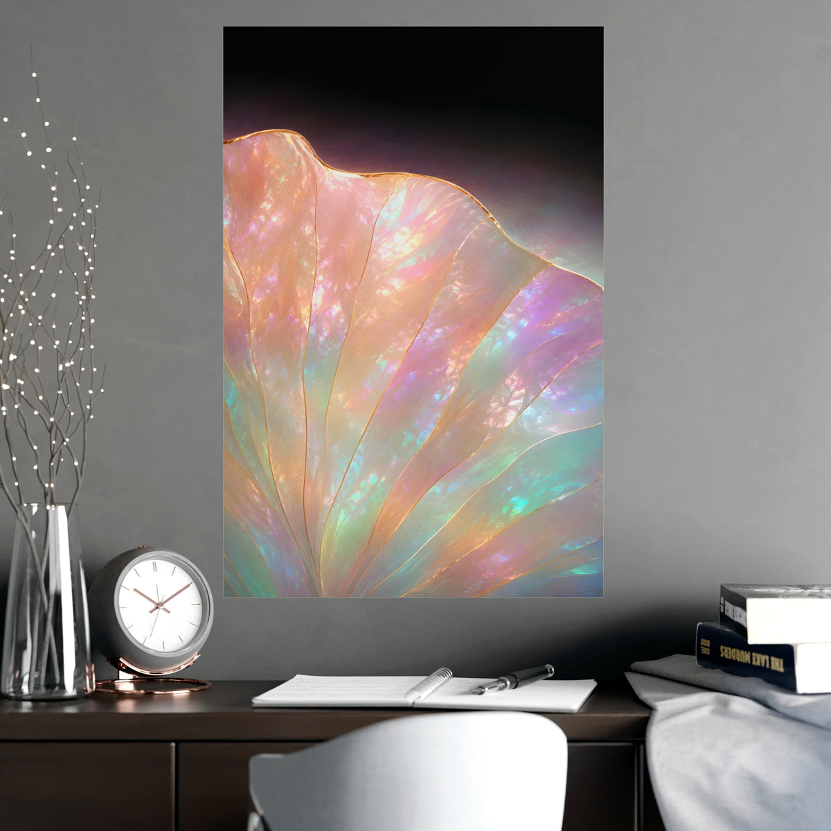 One Lotus Leaf — one lotus leaf, shown framed on a wall