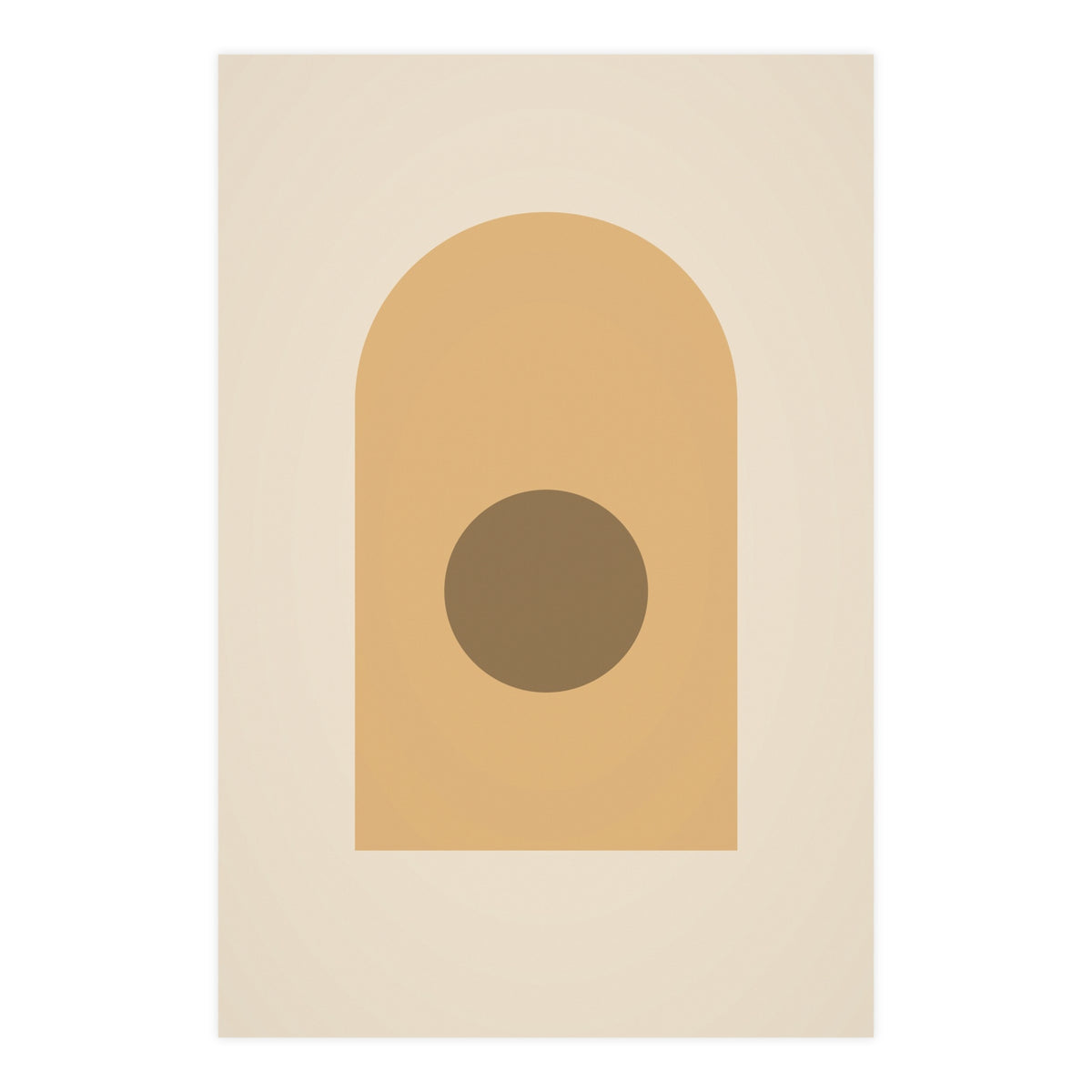 Muted 70s Arch Retro Wall Art — arch in a muted 70s palette, 24x36 in print