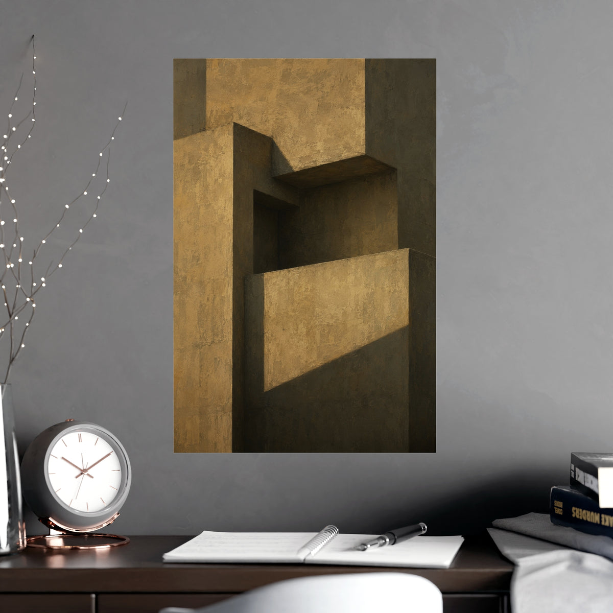 Facade at Dusk — facade at dusk, shown framed on a wall