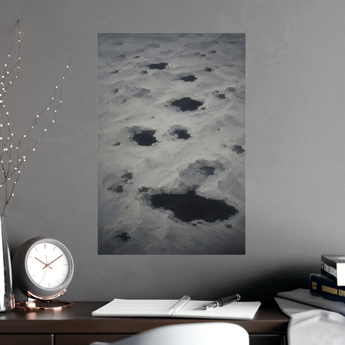Tarns from Above — tarns from above, shown framed on a wall