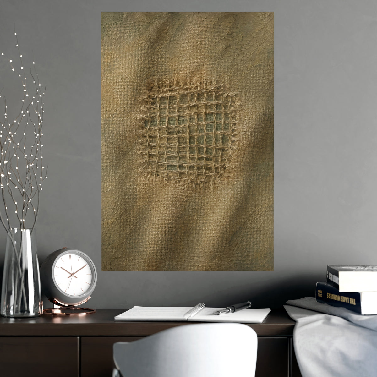 The Mend — the mend, shown framed on a wall