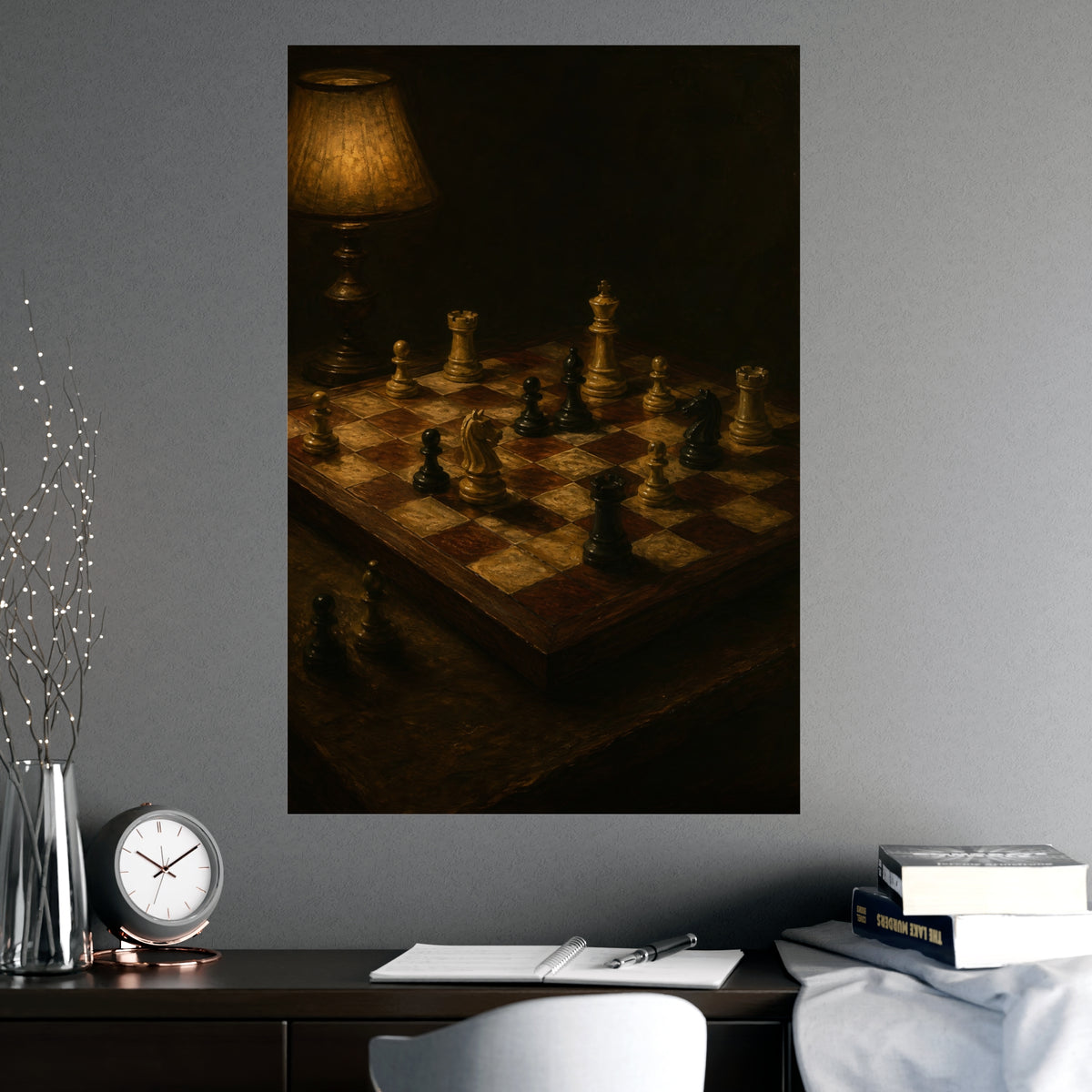 The Game, Unfinished — the game, unfinished, shown framed on a wall