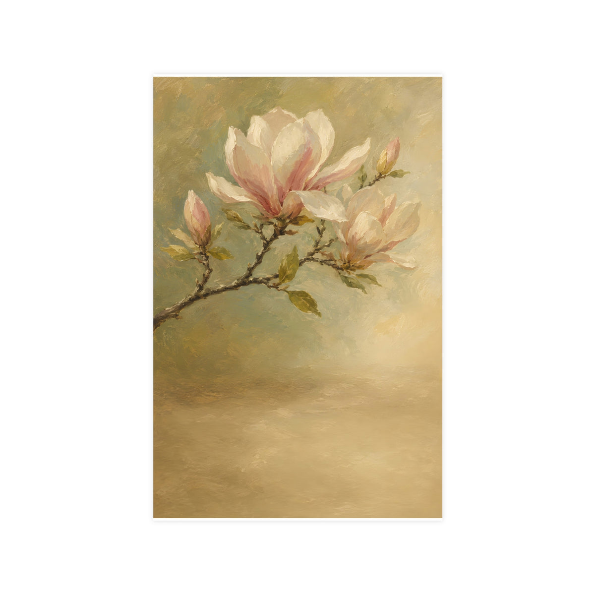 Magnolia Branch — a single magnolia branch in bloom, 11x17 in print