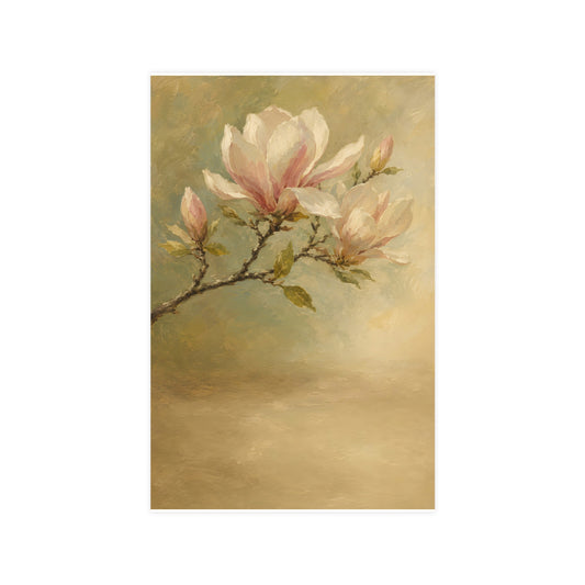 Magnolia Branch — a single magnolia branch in bloom, 11x17 in print