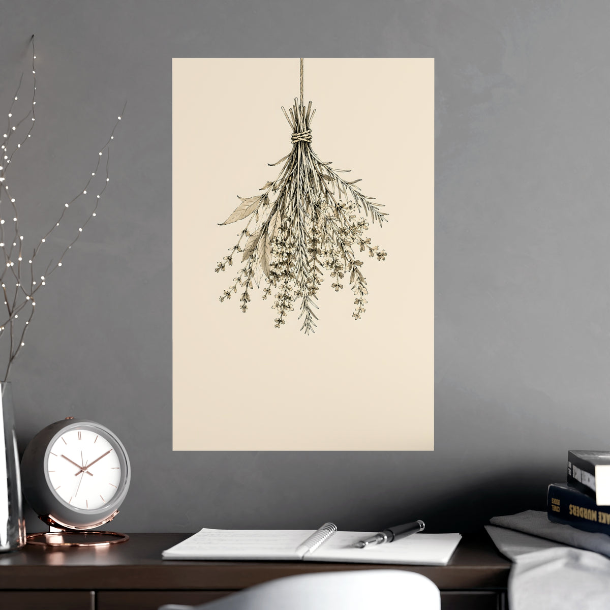 Hung to Dry — hung to dry, shown framed on a wall