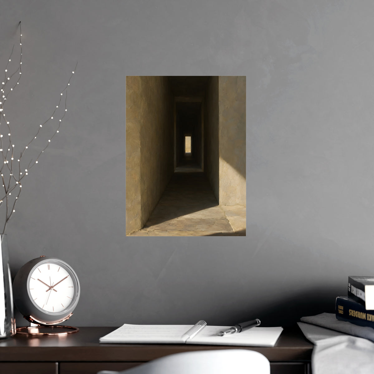 Through the Thick Wall — through the thick wall, shown framed on a wall