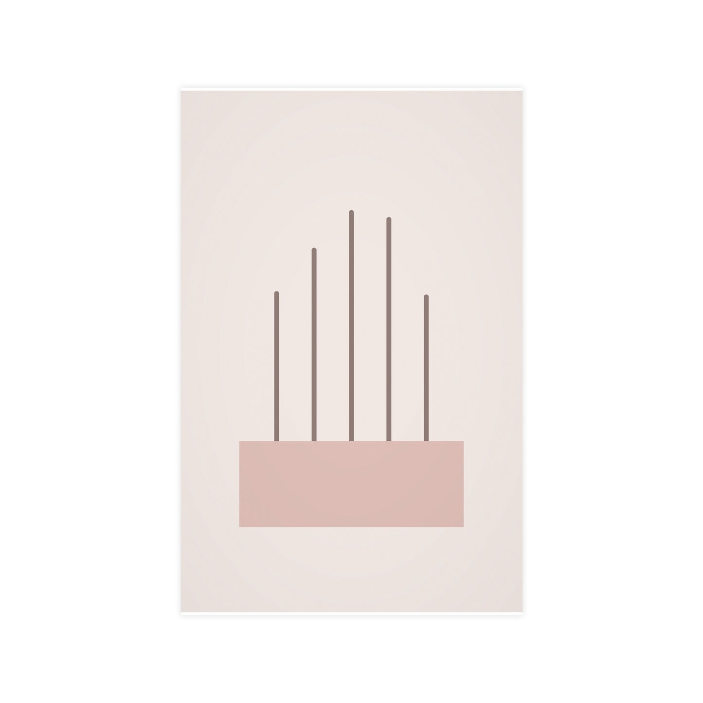 Dusty Rose Lines Wall Art | Bedroom Print