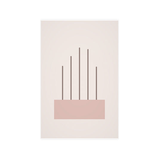 Dusty Rose Lines Wall Art | Bedroom Print